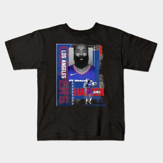 Los Angeles Clippers James Harden 1 Kids T-Shirt by today.i.am.sad